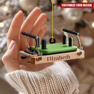 Custom Pilates Reformer Acrylic Ornament, Unique Gift for Pilates Instructor & Lover