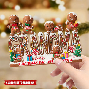 My Perfect Batch Christmas Gift For Mom, Grandma,... - Personalized Grandma Custom Shaped Acrylic Plaque