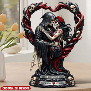 Personalized Love To Death Acrylic Plaque - Gift for Couple