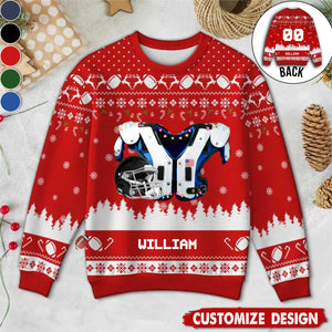 Personalized American Football Ugly Sweatshirt