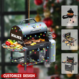 Personalized BBQ Grill Christmas Ornament - Gift For Grill Masters