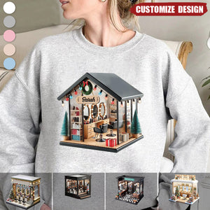 Personalized Hair Salon Sweatshirt - Gift For Hairdresser