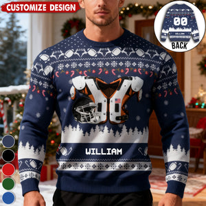 Personalized American Football Ugly Sweatshirt