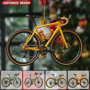 Personalized Road Bike Christmas Ornament