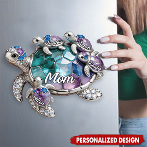 Personalized Grandma/Mom shaped Turtle Fridge Magnet-Gift For Mom and Grandma