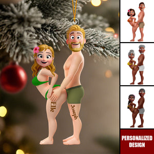 Personalized Naughty Couple Acrylic Ornament-Gift For Couples