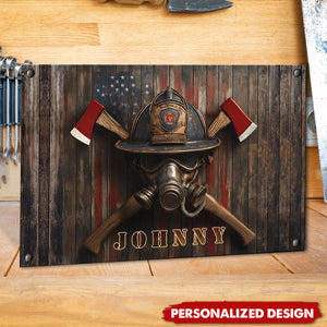 Firefighter's Honor Emblem-Personalized Metal Sign
