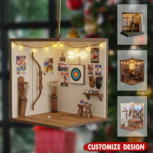 Personalized Archery Christmas Ornament - Gift for Bowhunters, Archery Lover