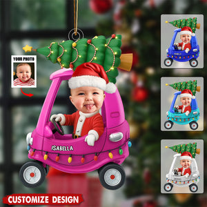My Lovely Grandkid - Personalized Baby Photo Christmas Ornament
