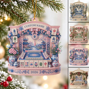 American Mahjong Christmas Ornament, Personalized Mahjong Lover Gift