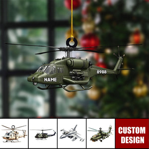 Personalized Military Helicopter Christmas Ornament – Gift For Army