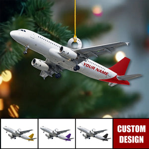 Personalized Airplane Ornament, Gifts For Pilot