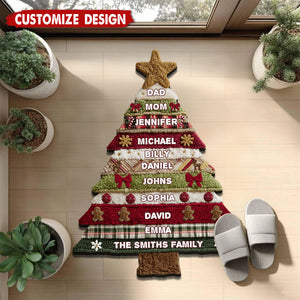 Merry Christmas - Personalized Family Non-Slip Tufted Rug