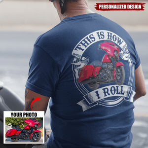 Personalized Upload Vehicle Photo Print Back T-Shirt-Gift For Car Lover