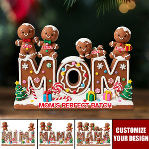 My Perfect Batch Christmas Gift For Mom, Grandma,... - Personalized Grandma Custom Shaped Acrylic Plaque