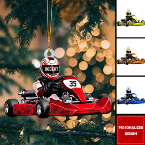 Personalized Race Car Ornament-Gift For Race Car Lovers