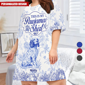 My Pawjamas Shirt Dog Custom Breeds Toile De Jouy Style-Personalized Sleep Tee