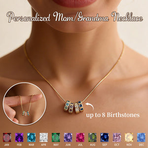 Personalized Circle Birthstone Necklace-Mother's Day Gift