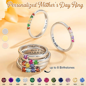 Personalized Birthstones Ring-Mother's Day Gift for Mom Grandma