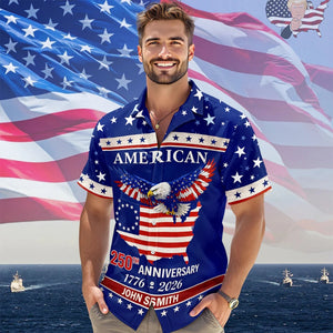 Personalized American 250Th Anniversary Eagle Flag Hawaii Shirt