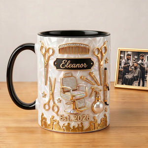 Personalized Hairstylist Mug, Custom Name Hairdresser Coffee Mug