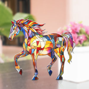 Colorful Horse Acrylic Plaque - Gift For Horse Lovers