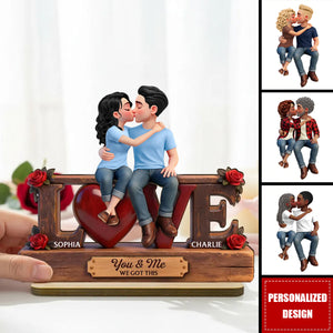 Eternal Rose LOVE Couple Forever Together-Personalized Wooden Plaque-Gift For Couple