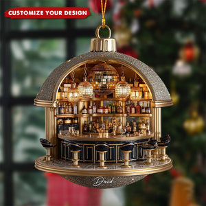Personalized Exquisite Bar Ornament - Detailed Mini Speakeasy Scene