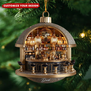 Personalized Exquisite Bar Ornament - Detailed Mini Speakeasy Scene