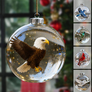 Nature’s Birds Crystal Glass Ornament Set