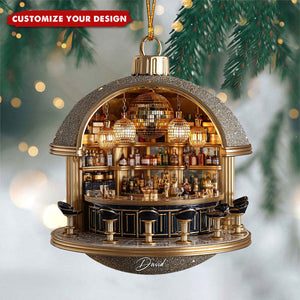 Personalized Exquisite Bar Ornament - Detailed Mini Speakeasy Scene