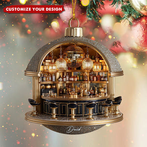 Personalized Exquisite Bar Ornament - Detailed Mini Speakeasy Scene