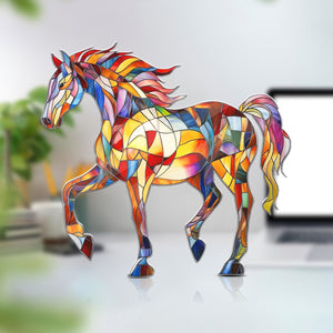Colorful Horse Acrylic Plaque - Gift For Horse Lovers