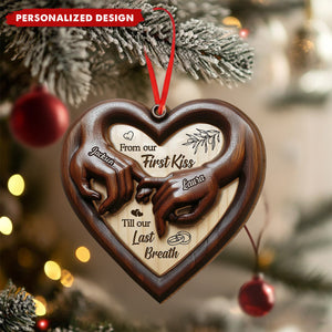 Personalized Couple Hand Ornament-Romantic Gift for Husband Wife Anniversary