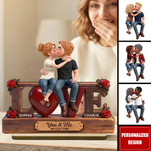 Eternal Rose LOVE Couple Forever Together-Personalized Wooden Plaque-Gift For Couple