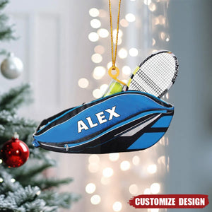 2024 New Release Personalized Tennis Backpacks Acrylic Christmas Ornament Gift For Tennis Lovers