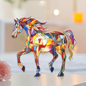 Colorful Horse Acrylic Plaque - Gift For Horse Lovers