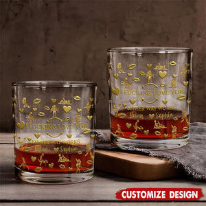 I Love You - Personalized Couple Whiskey Glass - Gift For Couple