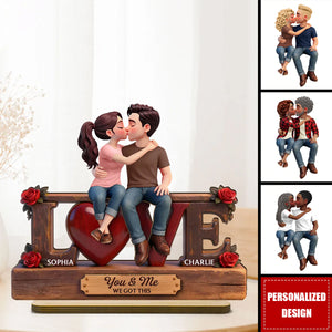 Eternal Rose LOVE Couple Forever Together-Personalized Wooden Plaque-Gift For Couple