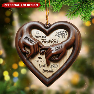 Personalized Couple Hand Ornament-Romantic Gift for Husband Wife Anniversary