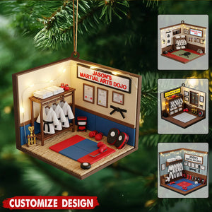 Personalized Martial Arts/Jiujitsu/Karate/Taekwondo Christmas Ornament