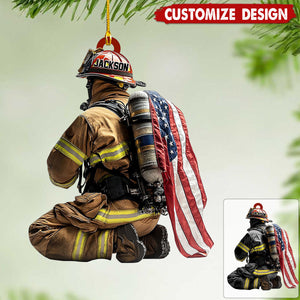 Personalized Firefighter Ornament - Gift For Firefighter - 2024 New Release