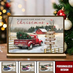 Personalized Family Farm Christmas Truck Plaque-Gifts For Truck Lover