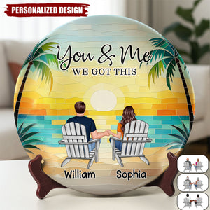 Mosaic Style You & Me We Got This New Version - Personalized Ceramic Plate