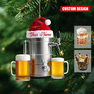 Personalized Beer Christmas Ornament - Unique Holiday Gift for Beer Lover