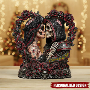 Sugar Skull Till Death Do Us Apart-Personalized Skull Acrylic Plaque