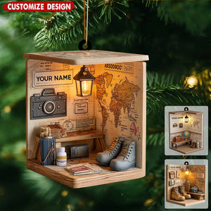 Personalized Travel Ornament - Gift For for Travelers