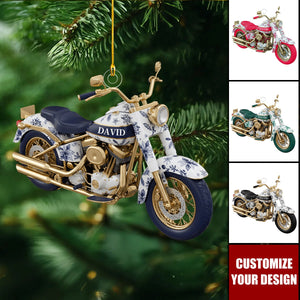 Personalized Motorcycle Christmas Ornament