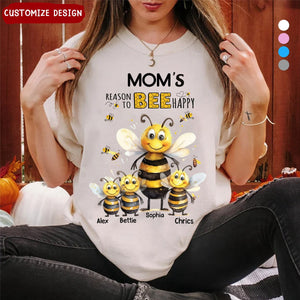 Personalized T-shirts With Grandmas And Mom- Reasons To Be Happy And Kids Names