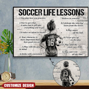 Personalized Soccer Poster For Kids -Gift For Young Soccer Fans